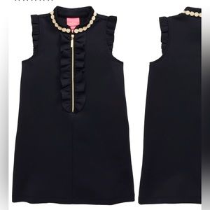 Lilly Pulitzer Girls Mini Adalee Black Shift Dress XS (2-3T)